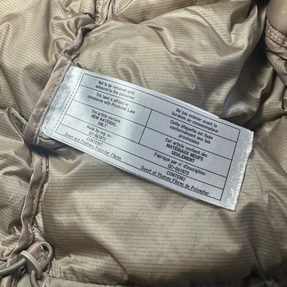 Uniqlo Ultra Light Down Jacket Womens XL Tan Beige Puffer Full Zip 442732 - Picture 4 of 11